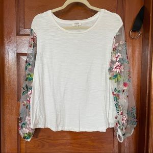 Spring Floral Sheer Sleeve Blouse 🌸🌼🌺
